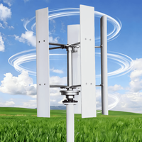 Éolienne à axe vertical série VH 100W 500W 1KW 5KW VAWT 12V 24V 48V Système d'énergie éolienne hors réseau pour usage domestique