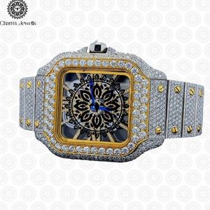 Reloj Mecánico Cuadrado de Acero Inoxidable de Lujo para Hombre Charm_Jewells, 38 mm, con Diamantes Incrustados y Cristal de Zafiro, Esfera Analógica - Product Image 1