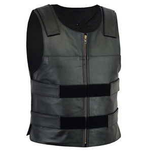 Gilet en cuir d'hiver personnalisé, respirant, imperméable et coupe-vent pour hommes - Vêtement d'extérieur durable de haute qualité - Product Image 2