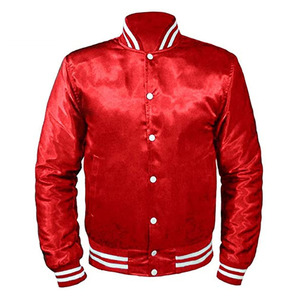 OEM Custom High Quality Men's College Baseball Bomber <b>Jacket</b> Thin Varsity Leather Stand Chenille Embroidery Letterman Style - Product Image 3