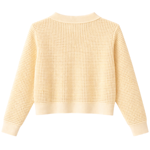 Cardigan en tricot respirant pour femme, style décontracté, manches longues, anti-plis, style côtier, pour tous les jours - Product Image 2