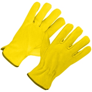 Premium Quality Heavy Duty Construction Cowhide Split Leather Driving Work <b>Gloves</b> Abrasion Protection Hands And Arms - Product Image 5