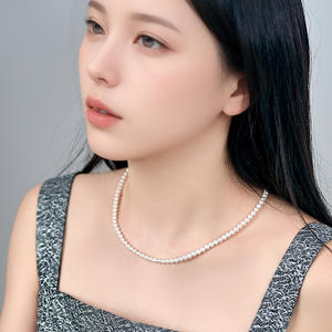 Colgante de Perla de Agua Dulce Zhuji Zhizhen, Paquete de Oro de 14k, Diseño Simple, Imprescindible para la Entrada de la Tienda de Collares de Perlas - Product Image 2