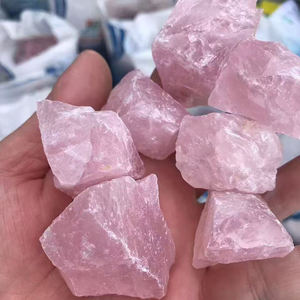 Natural <b>Raw</b> Rose Quartz <b>Crystals</b> Unpolished Pink Quartz Mineral Specimens For Gift Decor Display Collection And Crafts - Product Image 1