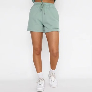 Shorts de Felpa Francesa de Algodón Premium para Mujer, Impresión Personalizada, Logotipo Bordado, Fabricante Mayorista OEM ODM - Product Image 1