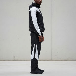 Ensemble de survêtement coupe-vent pour homme, écologique, style urbain, séchage rapide, respirant, tenue d'entraînement avec cordon de serrage ajustable - Product Image 2