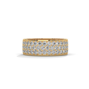 18K Gold Plated <b>Wedding</b> Band Wide <b>Cushion</b> Cut Pave <b>Ring</b> for Women Anniversary Jewelry - Product Image 4