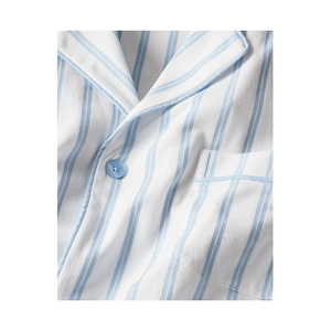 New Cartoon <b>Men</b> Cotton <b>Pajama</b> <b>Set</b> Summer 100% Yarn Dyed Double Gauze Short Sleeve Trousers Loose Fit Home Casual Sleepwear <b>Set</b> - Product Image 5