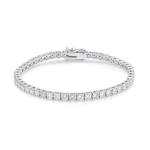 เพชรเลี้ยงในห้องปฏิบัติการ รับรองโดย IGI สร้อยข้อมือเทนนิสทอง 14K ประดับเพชรแบบ Pave Setting เครื่องประดับงานแต่งงานสุดหรู ดีไซน์โซ่สวยงามสำหรับผู้หญิง - Product Image 1