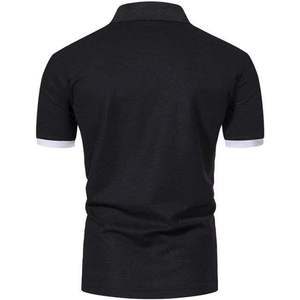 Camisa de Hombre de Alta Calidad con Cierre, Diseño Sólido, Logotipo Personalizado, Transpirable, Manga Corta, Estilo Casual - Product Image 4
