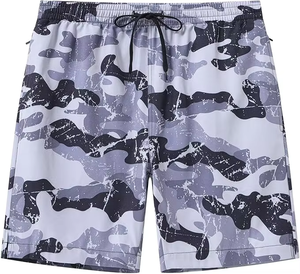 Popular Camo Print Summer Season Quick Drying <b>Men's</b> Swim Beach Shorts Custom Wholesale Board Beach Swimming <b>Trunks</b> - Product Image 1