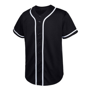 Uniformes Deportivos Personalizados al por Mayor, Jersey de Béisbol Sublimado con Botones en la Parte Delantera, Jersey de Béisbol de Color Sólido - Product Image 3