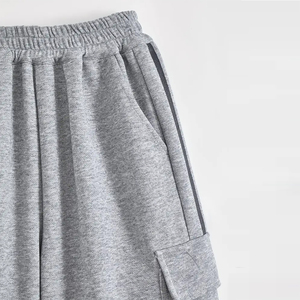 Ensemble de survêtement gris pour enfants, survêtement à manches longues, survêtement à fermeture éclair, col montant, survêtement décontracté, joggers, couleur unie, respirant, 100% coton - Product Image 5