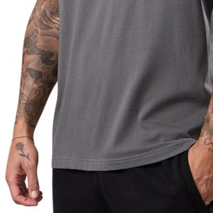 Camiseta sin Mangas Gris para Hombre, Cuello Redondo, Estampada, de Algodón, Deportiva, para Gimnasio, Entrenamiento, Fitness, Ropa Deportiva - Product Image 5