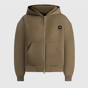 Nouveaux survêtements streetwear pour hommes en molleton 100% coton, coupe ample, personnalisables, avec fermeture éclair et manches longues, pour l'hiver - Product Image 3