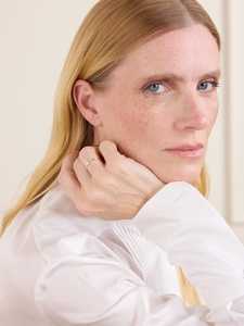 Anillo de Diamantes de Corte Ovalado en Oro Amarillo de 18K para Mujer de Lujo |   Anillo de Boda de Dos Tonos en Oro |   Anillo Moderno con Incrustaciones de Diamantes Certificados por IGI - Product Image 2