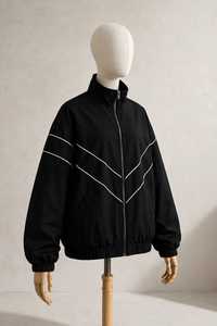Chaqueta Negra Extra Grande con Cierre de Cremallera ONETEN APPAREL, Deportiva, Resistente al Viento, con Cuello Alto, Unisex, de Poliéster, para Invierno, Informal - Product Image 3
