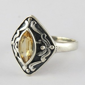 Awesome Design <b>Citrine</b> 925 Sterling Silver <b>Rings</b> Bohemian Style Bezel Set Third Party Certified Unisex Jewelry for Engagement - Product Image 3