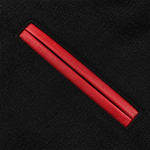 Custom Sorority DST Customized Body Genuine Leather Sleeves <b>Varsity</b> Letterman <b>Jacket</b> <b>Black</b> <b>Red</b> College Wear for OEM Bulk Order - Product Image 6