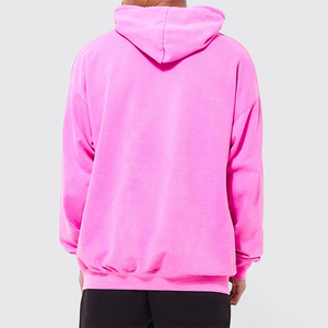 Sweat à capuche de luxe personnalisé en mélange polyester/coton 500 g/m² 600 g/m² avec broderie frontale, épaules tombantes, coupe classique, en molleton pour homme - Product Image 3