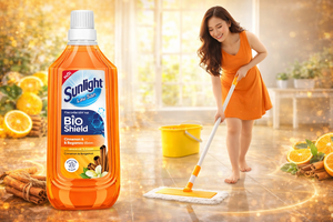Sunlight Bioshield <b>floor</b> cleaner cinnamon and orange 1kg x 12 Bottles - Product Image 4