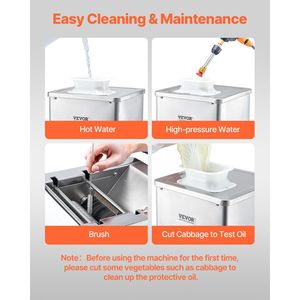 Máquina Cortadora de Carne Comercial, Eléctrica de 550W, Rebanadora de Carne de Acero Inoxidable, 350 Lb/h, Grosor de 3.5 mm - Product Image 5