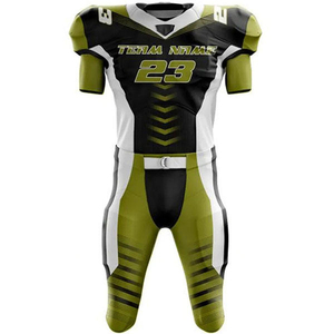 Uniforme de Fútbol Americano para Adultos, Último Modelo, 100% Poliéster, Impresión Sublimada, Tela de Malla, Nombres/Números de Equipo Personalizados, Colores Personalizados - Product Image 3