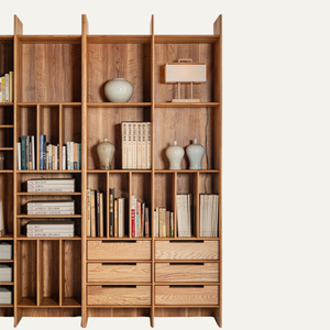 Étagère bibliothèque moderne en bois massif pour le salon - Product Image 2