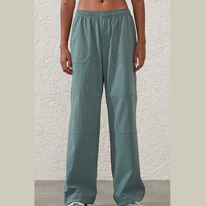 Pantalones Cargo de Trabajo para Mujer, OEM, Personalizados, Nueva Llegada, Corte Holgado, Tallas Grandes, 100% Algodón, Múltiples Bolsillos, Cintura Elástica - Product Image 4