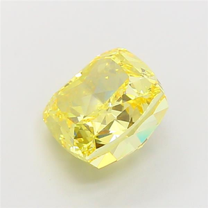 Diamante amarillo vivo brillante cultivado en laboratorio, corte cojín, certificado, tipo CVD, brillo radiante, para joyería fina y elegante. - Product Image 6