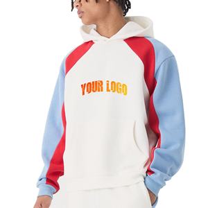 เสื้อฮู้ดแบบสวมหัวมีฮู้ดแบบแห้งเร็วเสื้อคอลโล่บล็อกโอเวอร์ไซส์ทำจากผ้าฝ้าย100% - Product Image 1