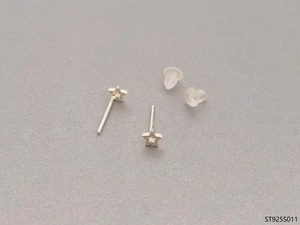 Boucles d'oreilles minimalistes en forme d'étoile, unisexes, à porter au quotidien, bijoux argentés, design géométrique simple, petite taille, accessoire de mode - Product Image 5