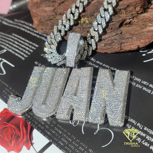 <b>Custom</b> <b>Name</b> " JUAN " Pendant <b>Necklace</b> Gold Silver Color Bling Hip Hop Jewelry Gift For Men Women - Product Image 5