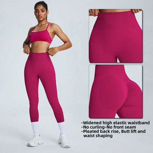2026 Wholesale Solid Seamless 2-Piece Women Activewear Set Sports <b>Bra</b> Shorts for Gym Yoga OEM Custom Logo Breathable Fitness - Product Image 5