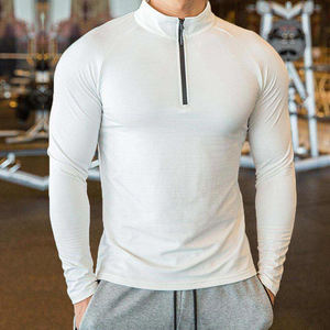 Sweat-shirt de sport unisexe personnalisé à manches longues avec logo, col zippé 1/4, pour la gym, le fitness, le golf, 320 grammes, haute qualité - Product Image 5