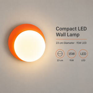 Applique Murale LED Ronde Moderne en Acrylique 15W 23cm CCT Sélectionnable en Fer pour Intérieur Décoratif Chambre Couloir Salon - Product Image 2
