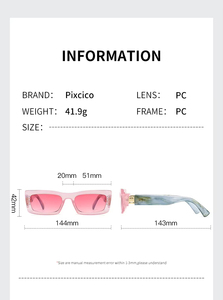 Trendy Brand Luxury Designer <b>Square</b> Thick Frames Candy Colors Sun Glasses Fashion Retro Big Women <b>Sunglasses</b> 2025 Custom Logo - Product Image 3