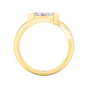 Anillo de Oro Amarillo de 10K con Diamante Cultivado en Laboratorio de 0.75 ct, Corte Cometa, Brillante, Anillo de Compromiso, Joyería Fina de Lujo para Mujer - Product Image 4