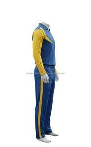 Uniforme de Cricket Unisex Azul Sublimado de Manga Corta Transpirable Personalizado OEM al por Mayor - Product Image 3