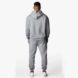 Warm 100% Polyester Tracksuit Casual Sports Set for Winter Lightweight <b>Jogging</b> & Running Solid Pattern Eco-Friendly Sweat Suit - Product Image 1