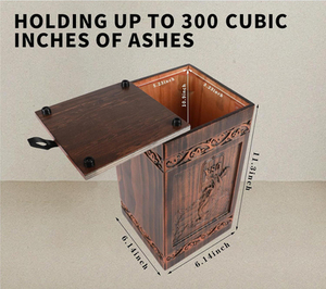 Urnes funéraires en bois pour cendres humaines adultes, personnalisables - Product Image 2