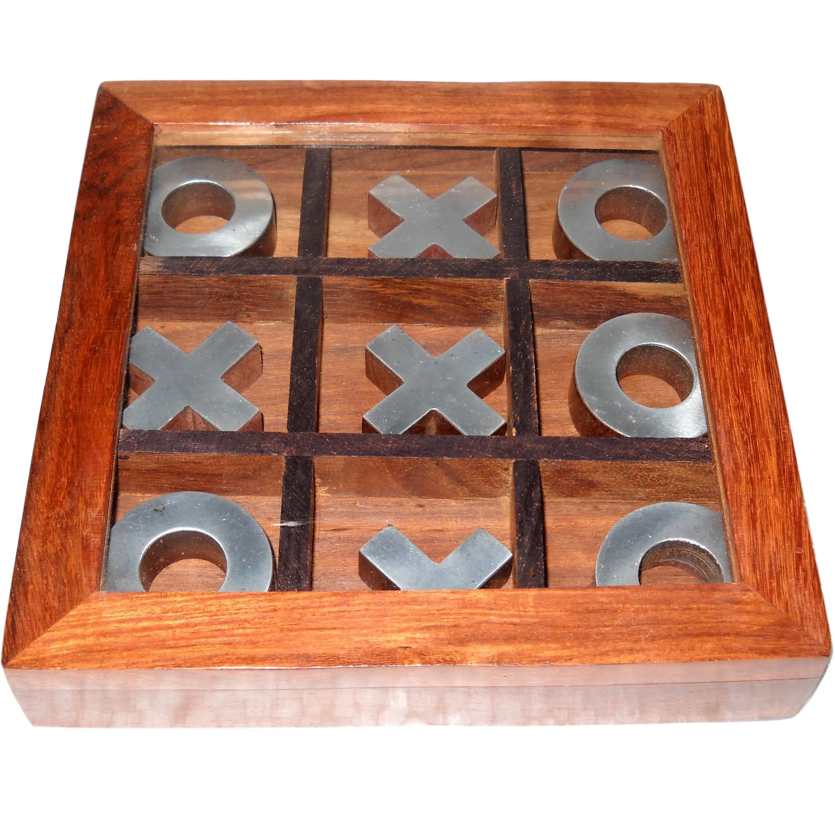 インドの手工芸品卸売新しい木製ギフトアイテムボックスドミノ木製高品質カスタムゲーム旅行ドミノ家の装飾