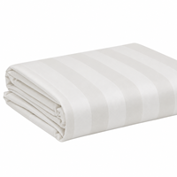 Parure de lit en satin Royal Cream T-250, 100% coton, tissé uni, respirant, toutes saisons, style simple, pour usage domestique