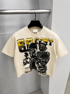 เสื้อยืดกราฟิกทรงครอปวินเทจแบบใหม่ปี 2026 สำหรับผู้ชาย ทรงปกติ ผ้าฝ้ายฟลีซ 100% สตรีทแวร์ พิมพ์ลาย รับผลิตแบบ OEM ODM - Product Image 6