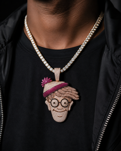 Hip Hop Iced Out Cartoon Character Pendant 925 Silver VVS Moissanite Round Brilliant Cut Micro Pav - Product Image 6