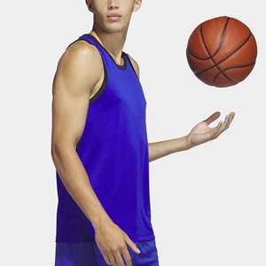 Royal Blue Basketball Jersey Sleeveless Sports Tank Top Contrast Trim Team Practice Training Wear - Product Image 5