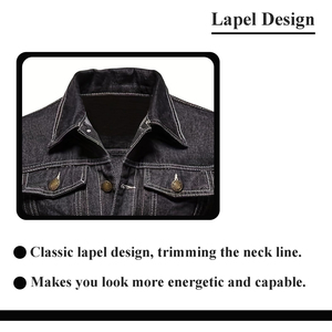 High Quality Mens Denim Jacket Classic Style Cotton Fabric Long Sleeve Outerwear Casual Jean Coat Fashion Apparel for Men - Product Image 4