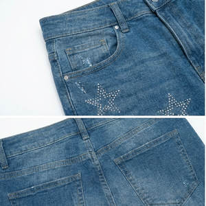 Shorts casuales de mezclilla para hombre con bolsillos laterales, corte relajado, algodón transpirable - Product Image 6