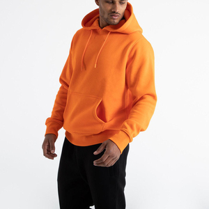 Sudadera con Capucha para Hombre, Color Naranja, Corte Regular, con Bolsillo, Estilo Casual, Tejido de Punto, 100% Algodón - Product Image 1