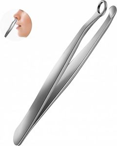 Pinzas para Recortar el Vello de la Nariz, Pinzas para Cejas de Acero Inoxidable con Punta Puntiaguda, Diseño Moderno y Duradero para la Rutina de Cuidado Facial - Product Image 5